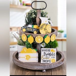 New Lemon & Slogan Graphic Decoration Craft